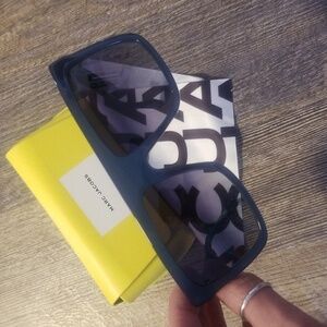 Marc Jacobs Square Straight top Blue Sunglasses New Full Set